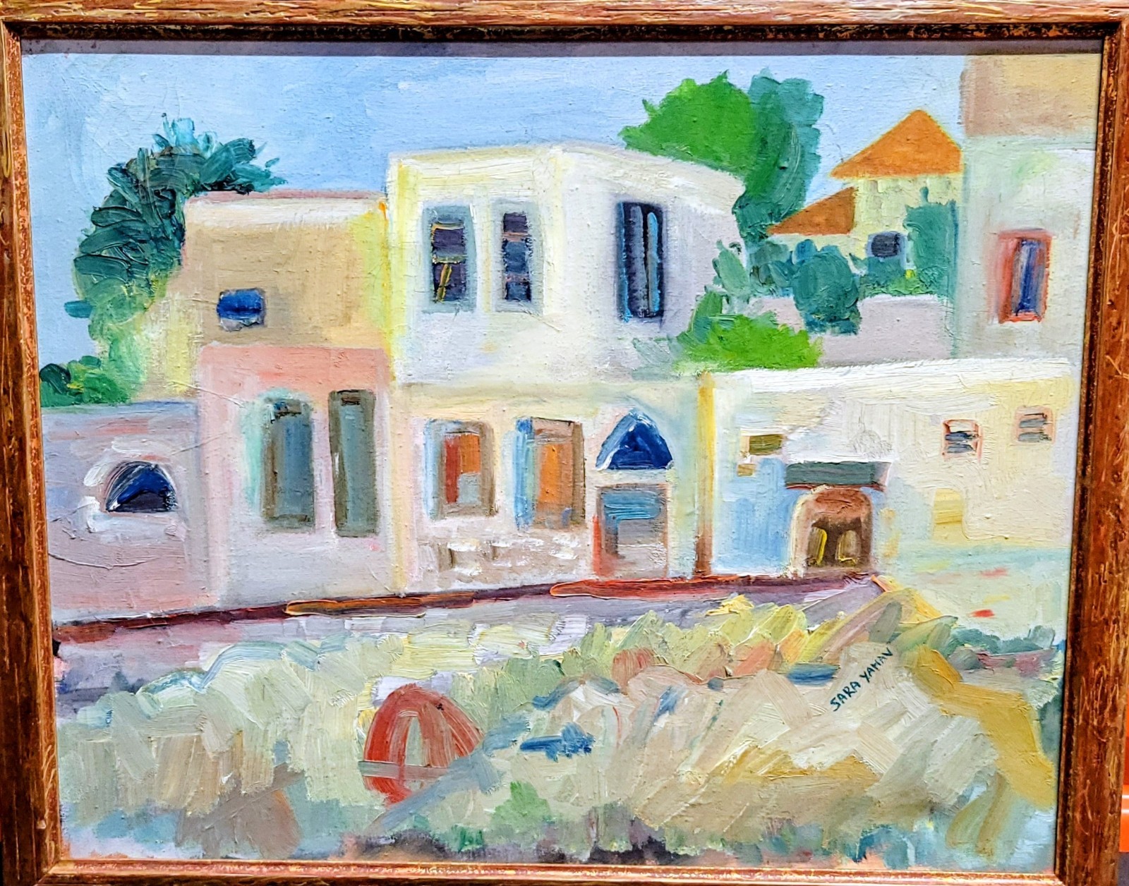 Vintage Impressionist Painting SARA YAHAV Signed On Canvas