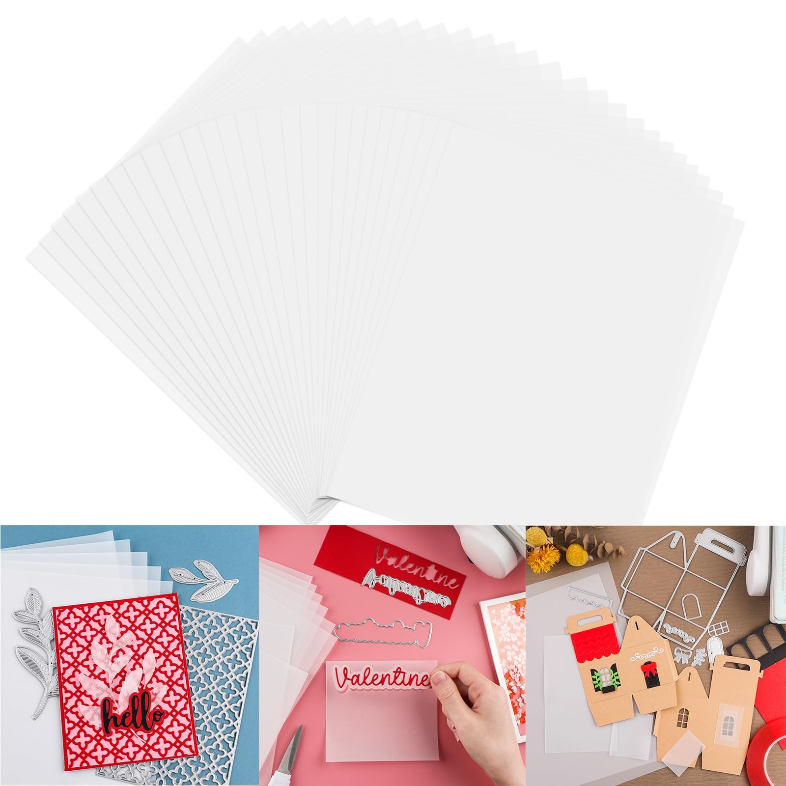 90 Sheets Translucent Parchment Paper, 21.6 x 27.9 Inches, Printable Parchment…