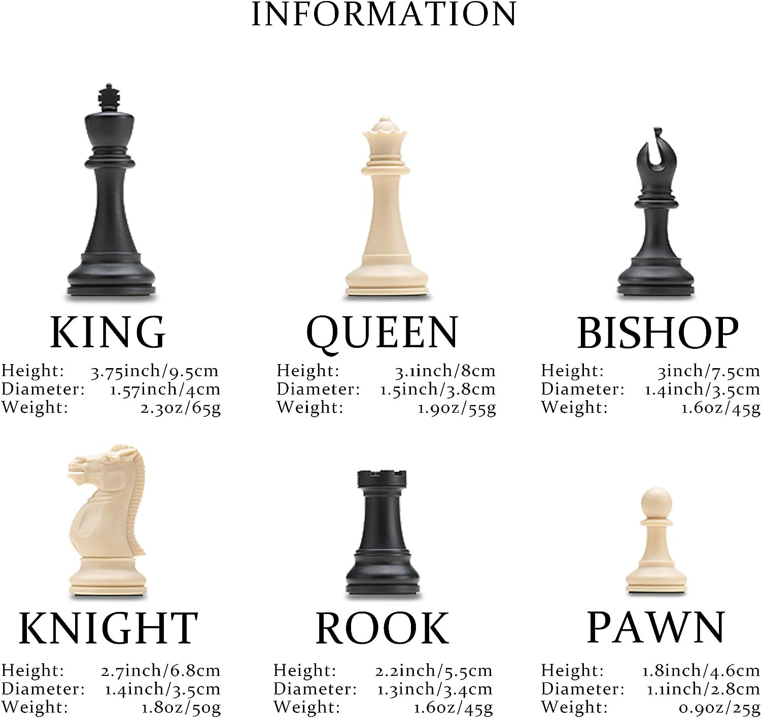 Tournament Chess Set/ 20»X20» Foldable Silicone Chess Board / 3.75» King Heig