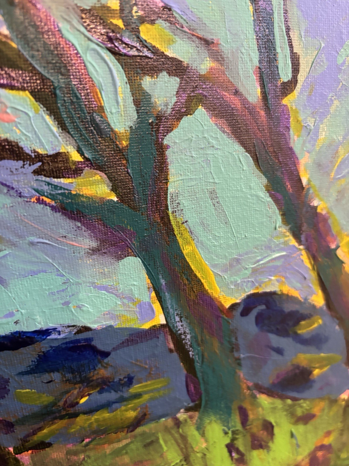 Oregon Coast Cliff 11×14 Abstract Impression Original Art Canvas, One Of A Kind
