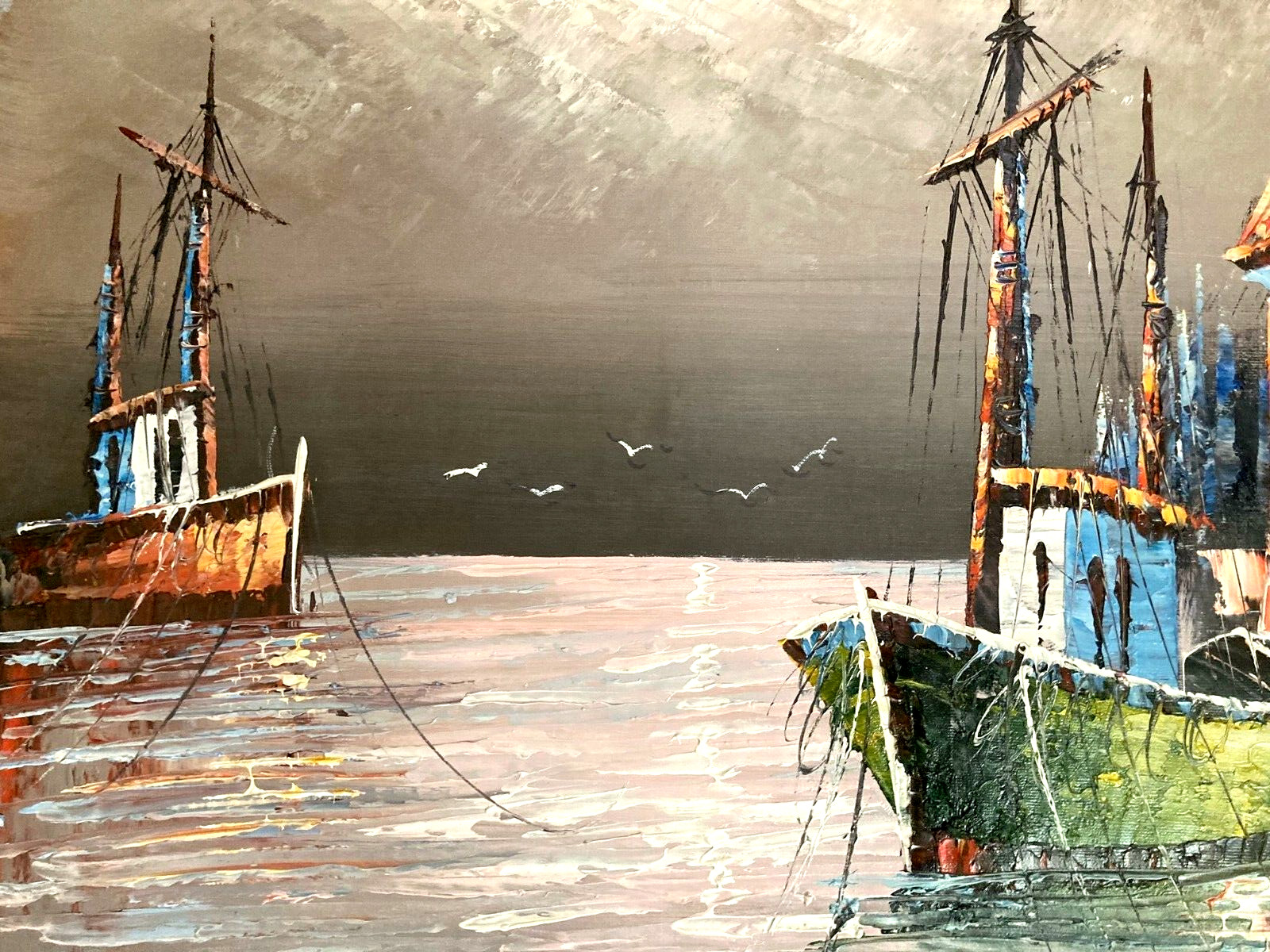 Harbor Boat Scene