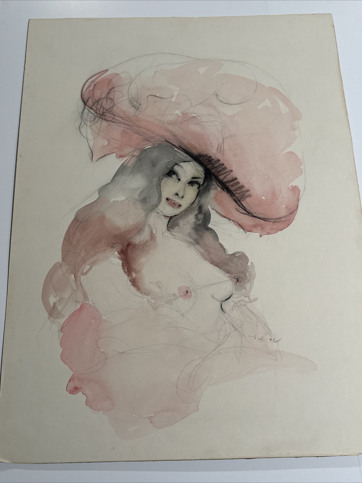 JULIAN RITTER Women PAINTING PORTRAIT PRETTY WOMAN FEMALE MODEL MID CENTURY 1950