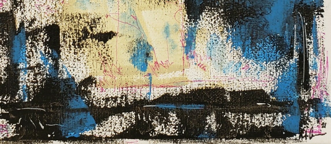 No.958 Original Abstract Modern Minimal Urban Textured Painting By K.A.Davis
