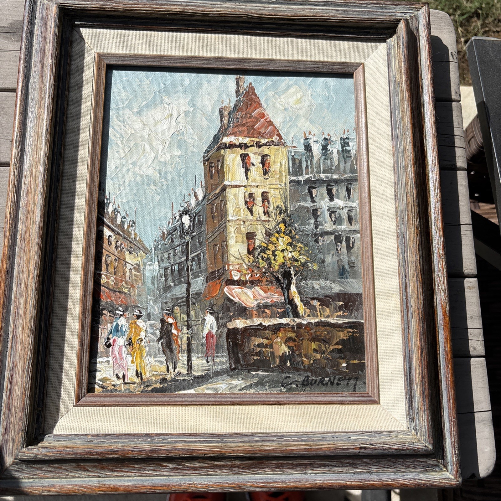 Caroline Burnett Oil Painting Signed 8×10” Image Framed 12.5×14.5”