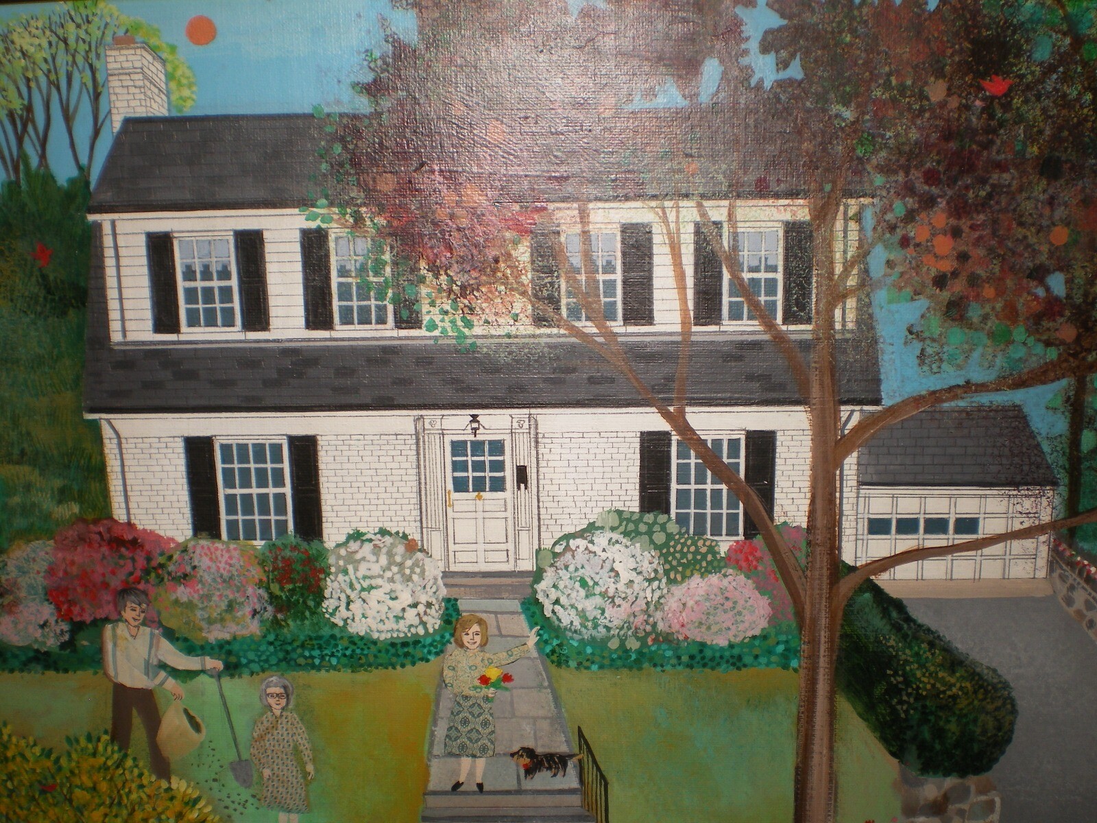 RARE Regina Regi Klein NY Artist Mix Media Oil Paper Collage Original Painting