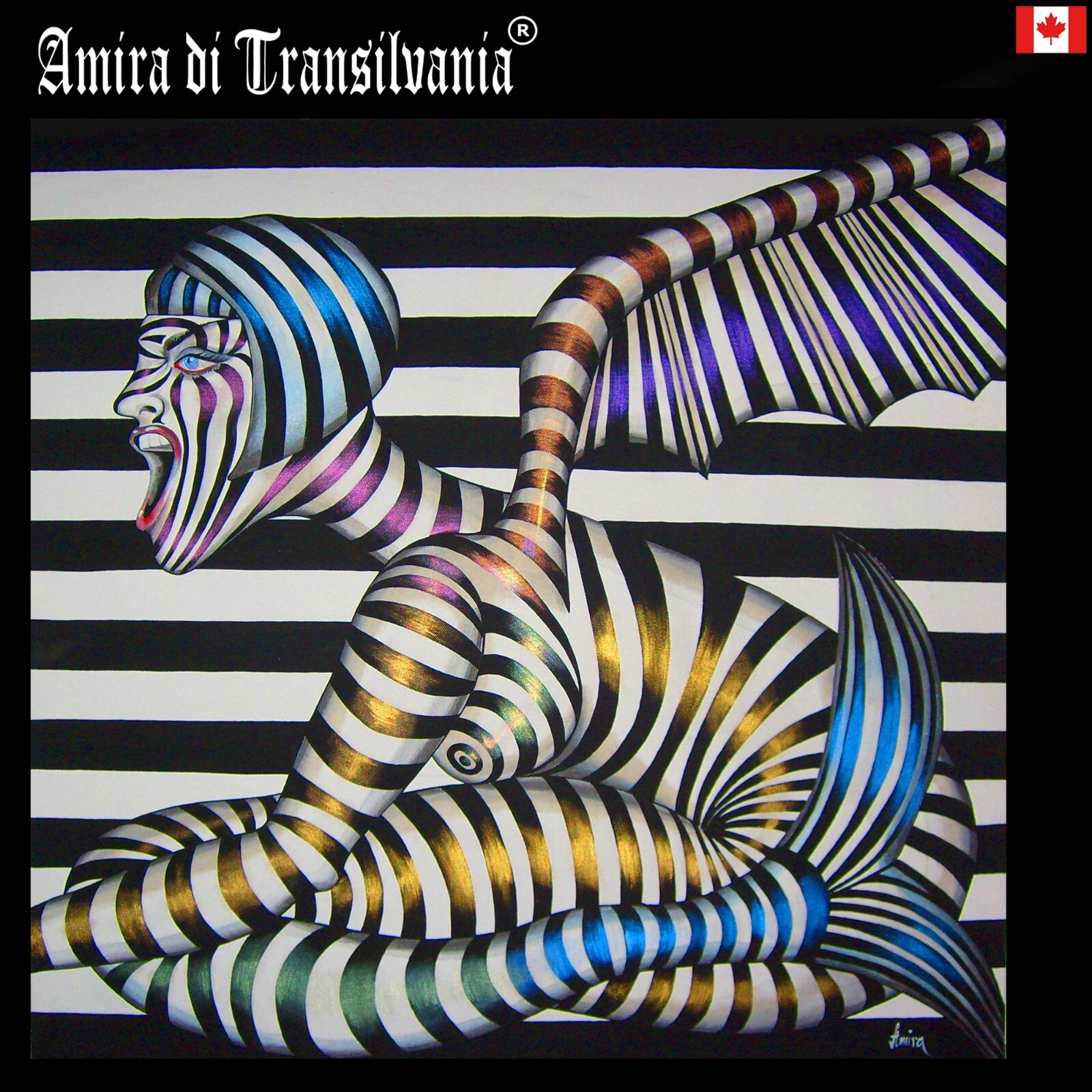 painting contemporary pop art modern decorative scream sphynx home design artist