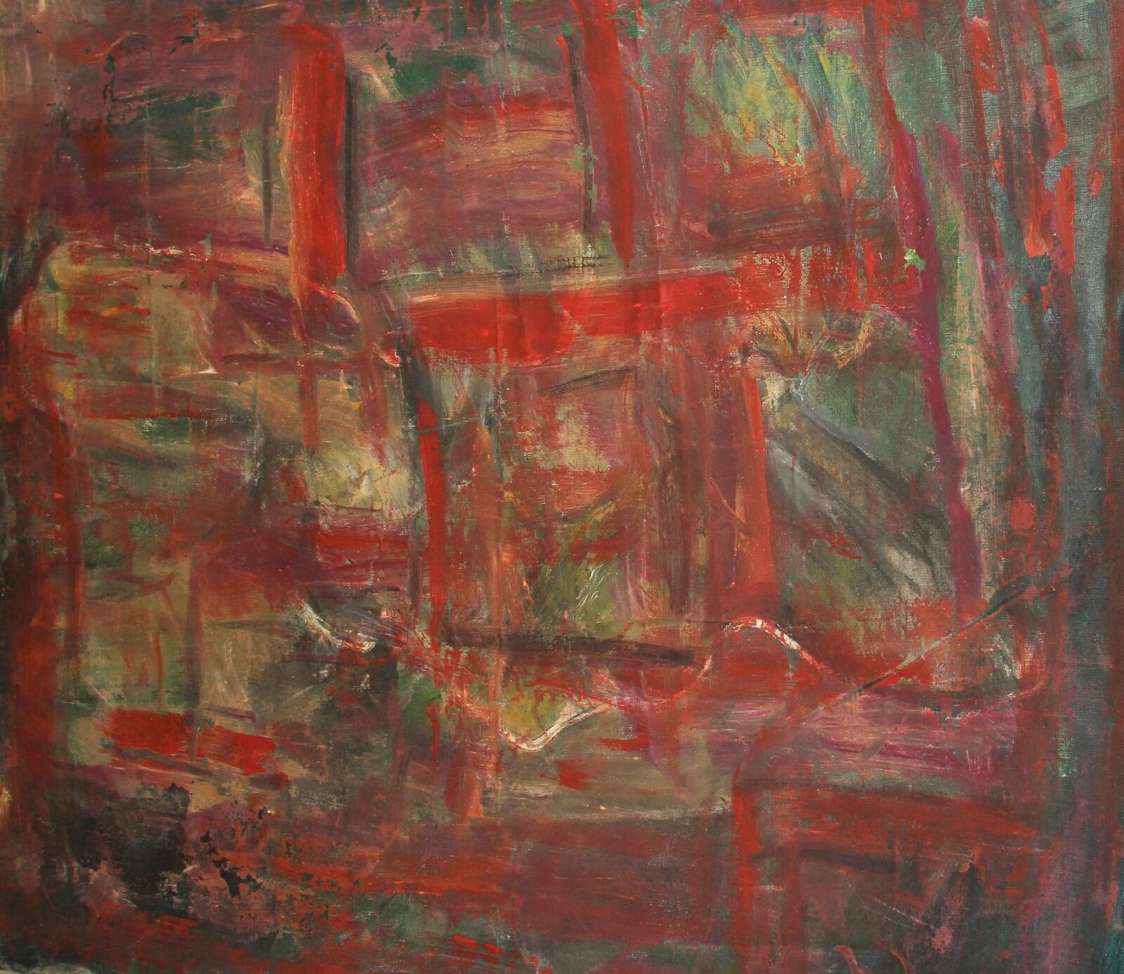 Vintage oil painting abstract landsacpe