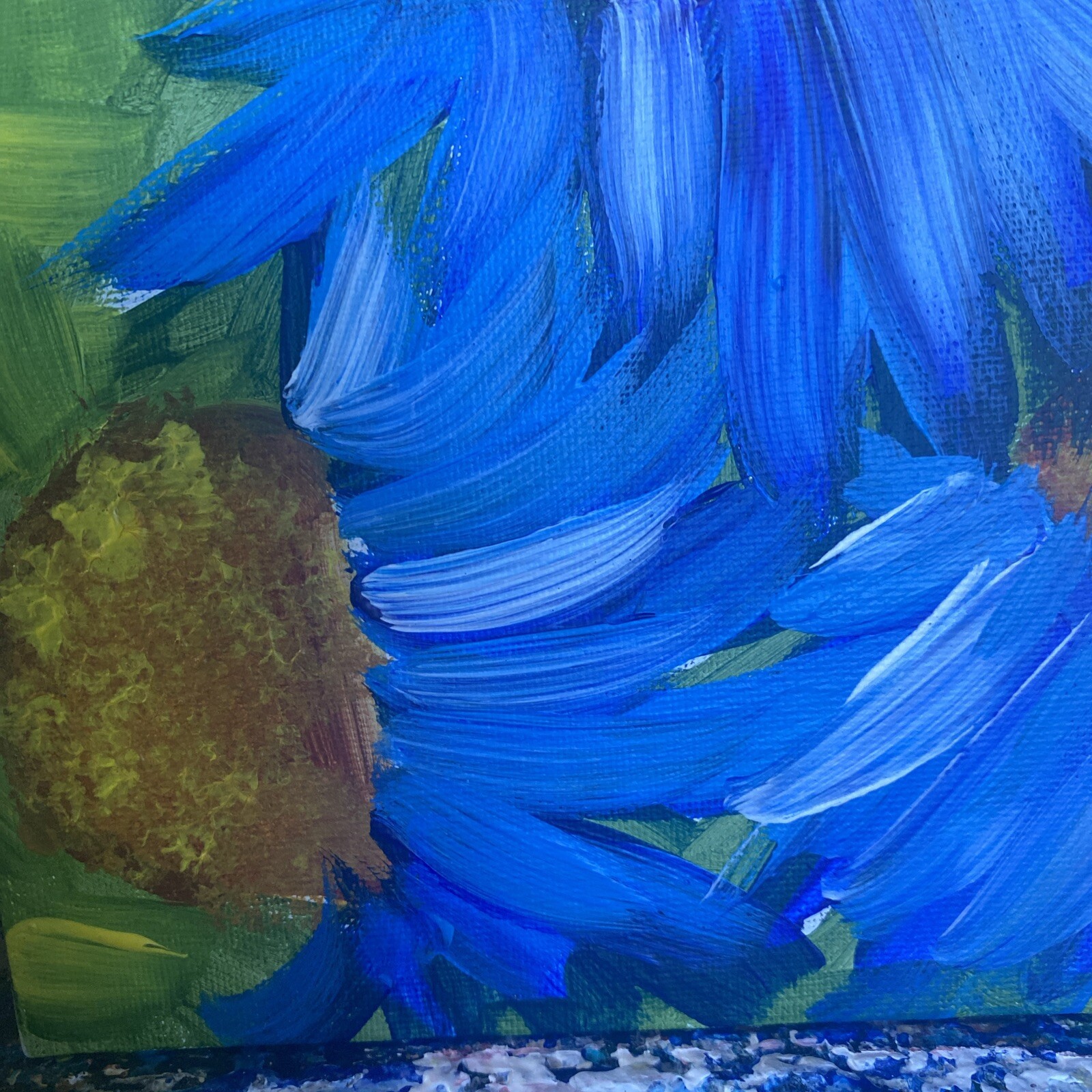 paintings on canvas Panel original 8/10, gift, Abstract Flowers,coneflower