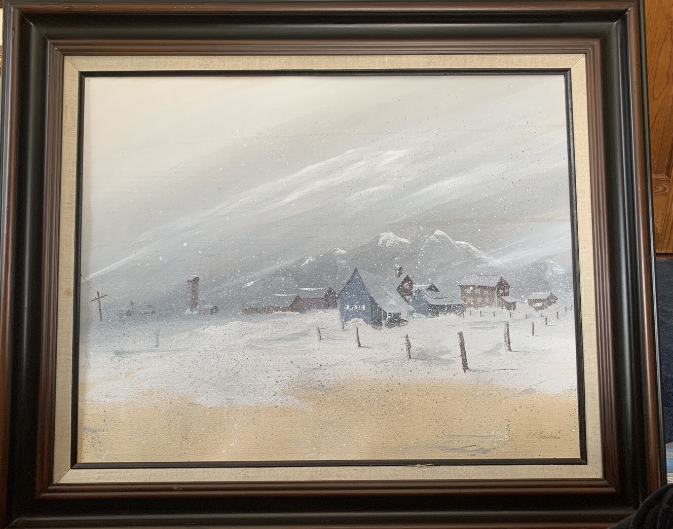 C.C. FAUBION American, 20th Century Gray Skies (Colorado Peace) Acrylic Painting
