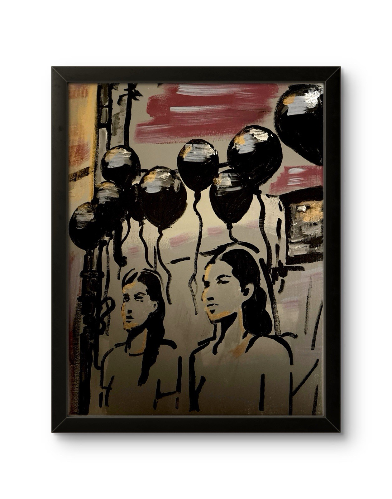 Original Contemporary Neo-Pop Canvas 11×14” Painting “Inflation” Decor Art COA