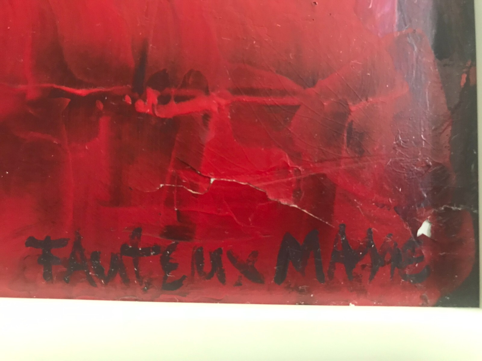 Rare Henriette Fauteux-Masse Original Oil on Board Abstract Painting