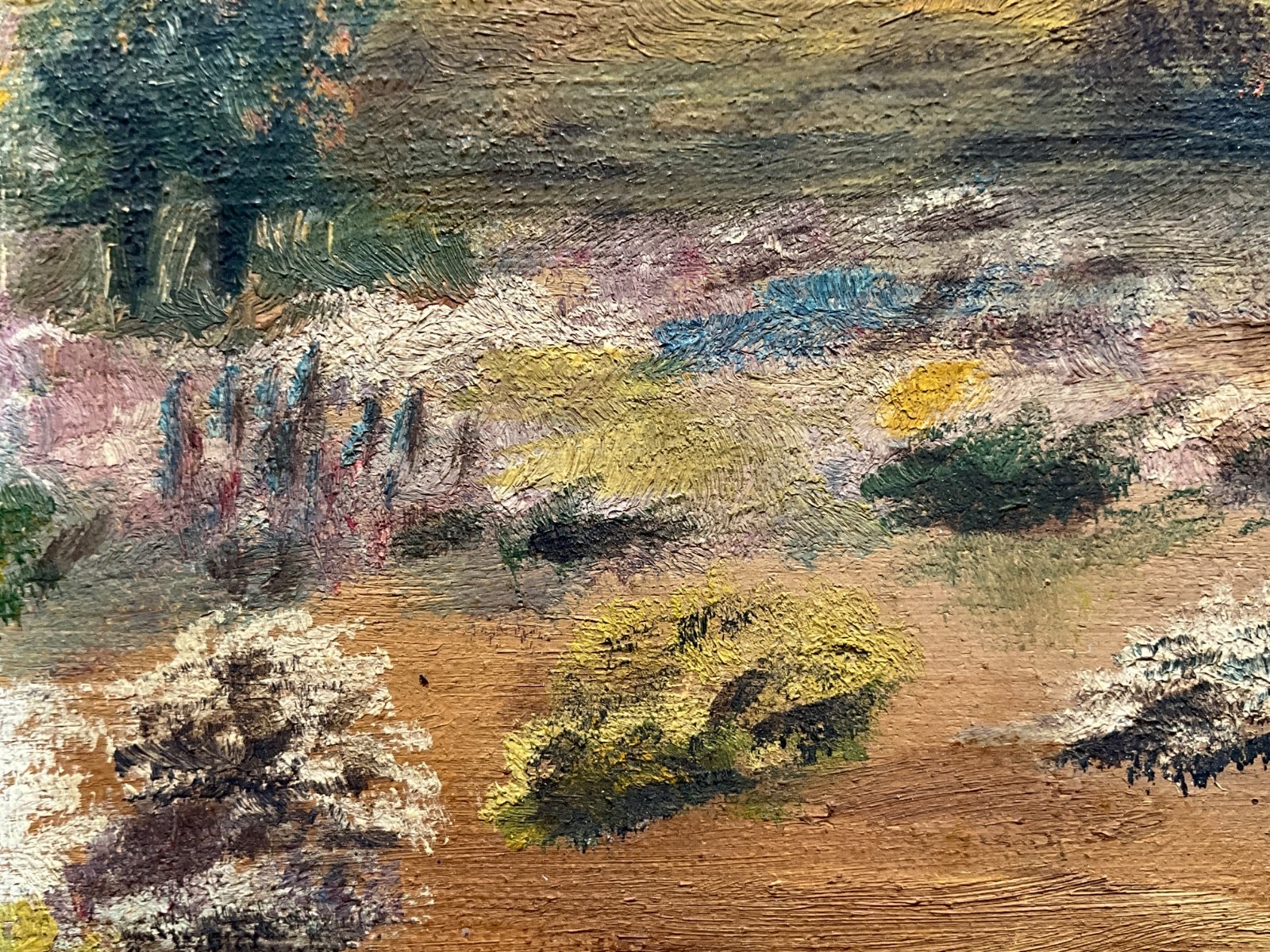 Fine Art Small California Painting Landscape Desert Plein Air Vintage 8″ x 6″