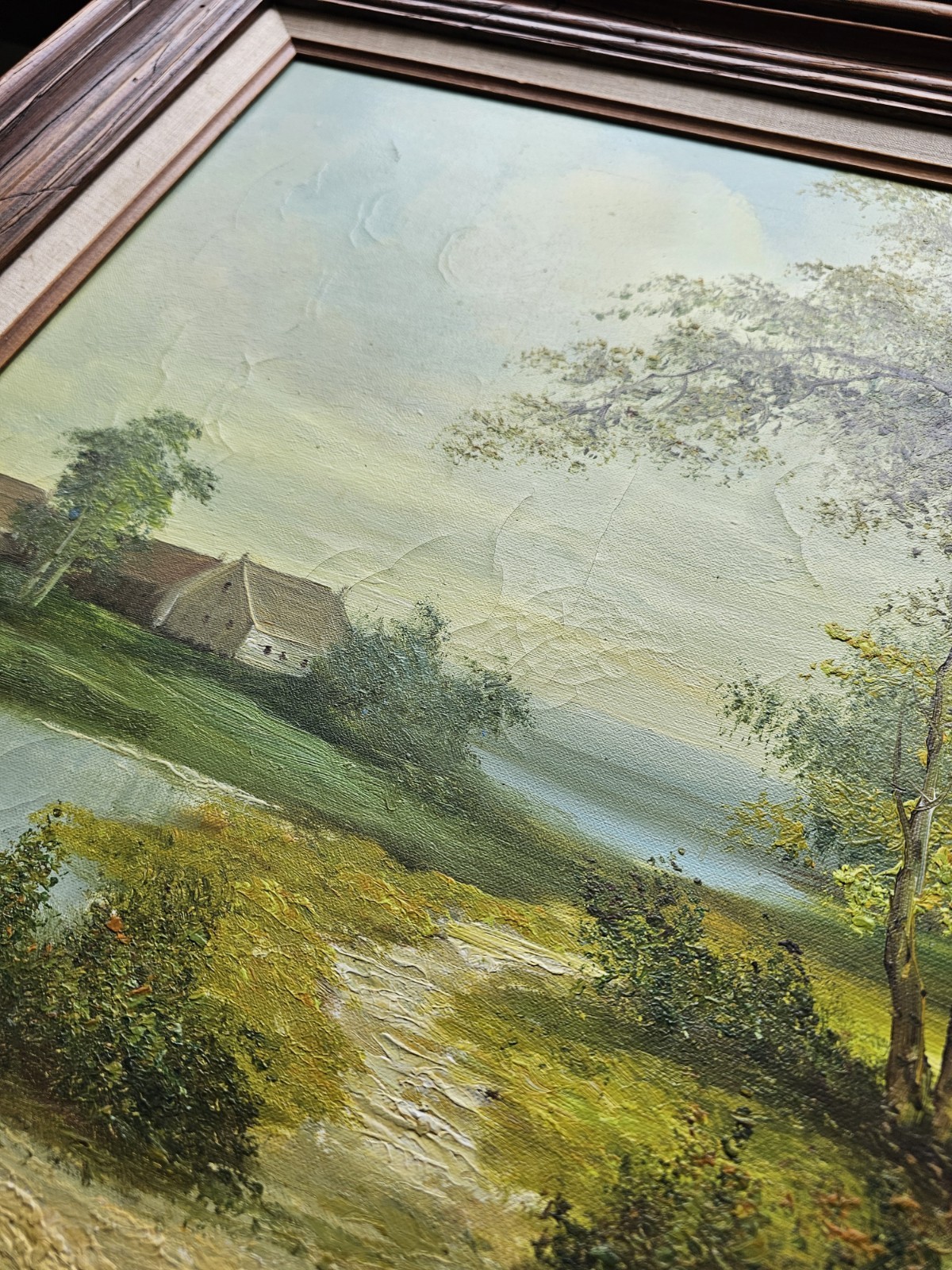 Beautiful Original Clara Inness landscape painting signed C. Inness