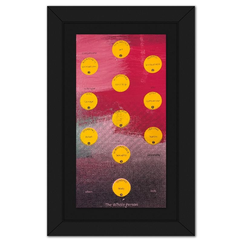 Kaufman (1960-2010), «Kabbalah the Whole Person» Framed Mixed Media Art, 10/50