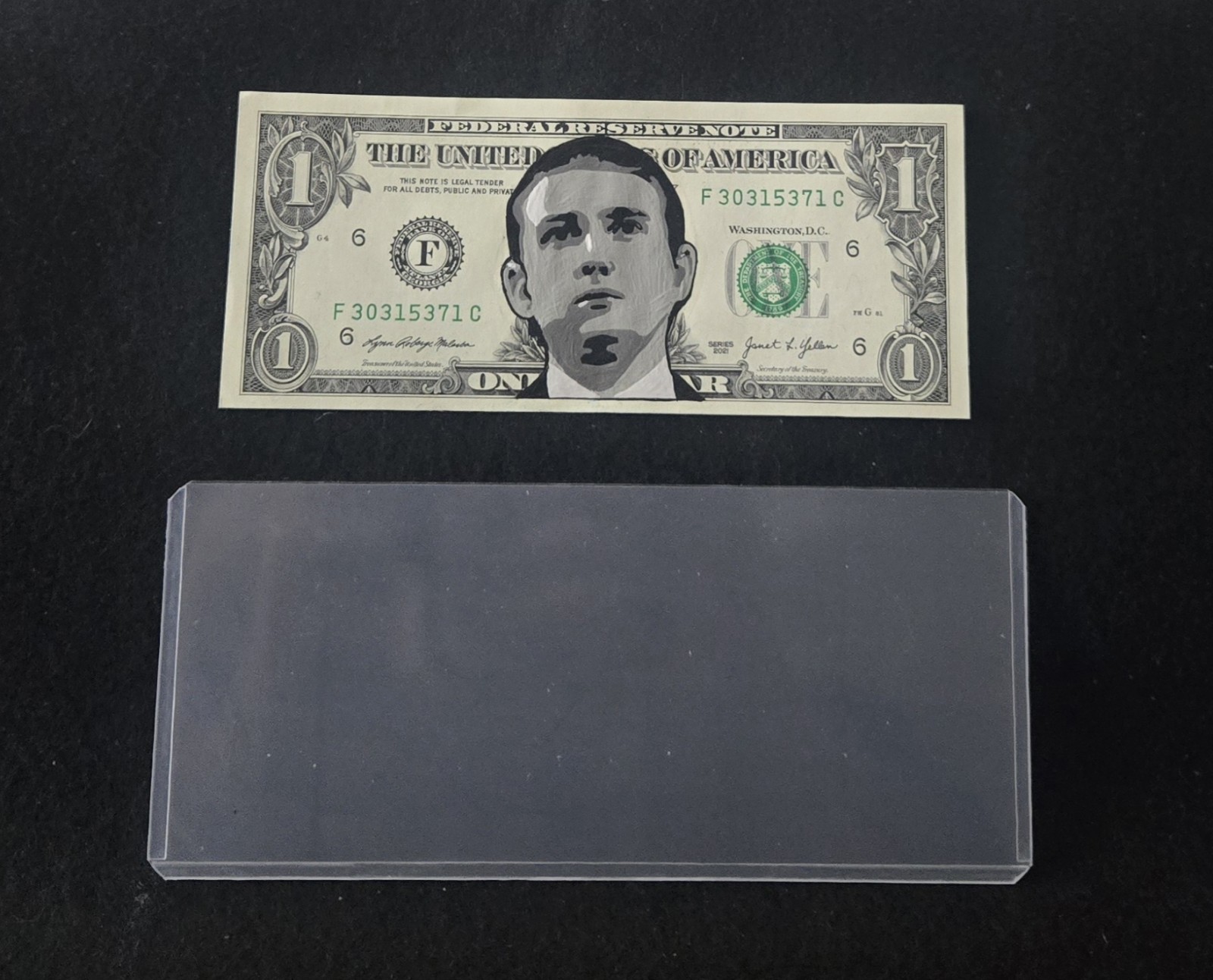 BARRON TRUMP. USA. POTUS. Hand Painted. New Bank Note. Real USD Dollar Bill. COA
