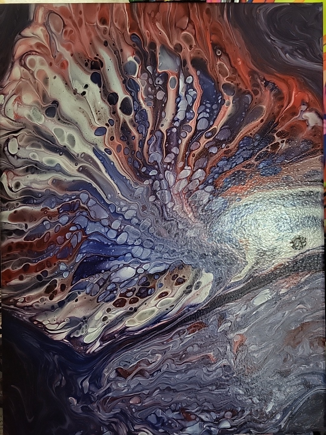 Expressionism Original Modern Abstract Acrylic Pour Painting Canvas 12×16