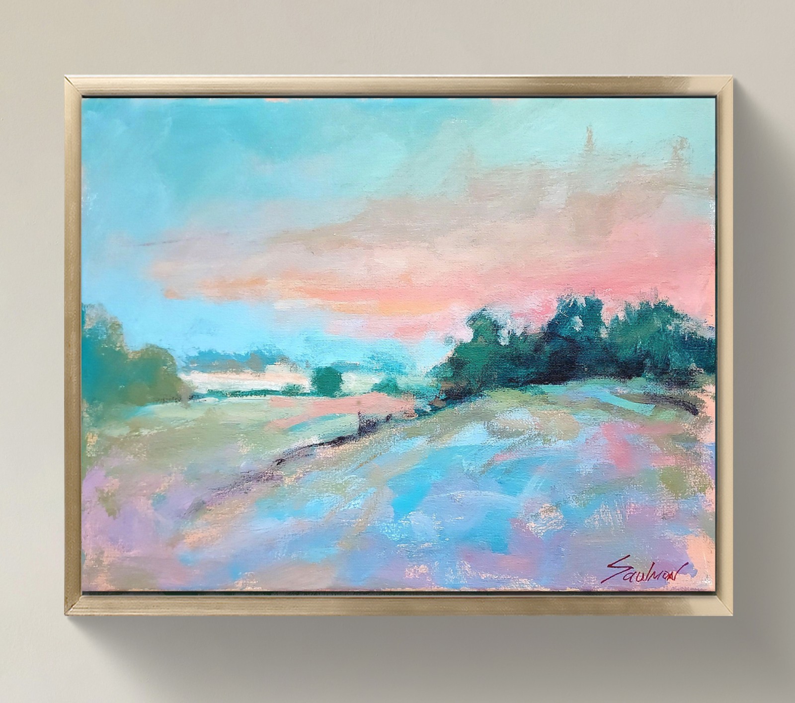 Original Impressionist Painting on 14 in x11 in Canvas – Signed by the Artist