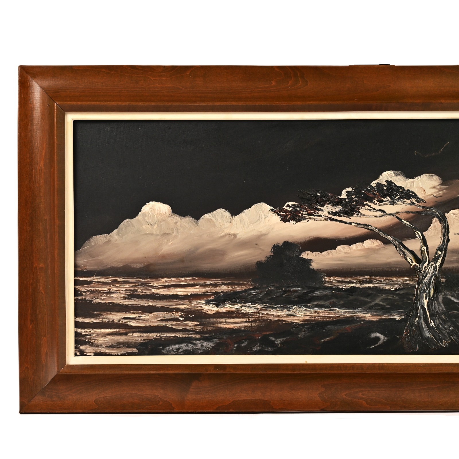 HOMER COSTELLO Original Vintage Signed WPA Night Seascape Ocean Shore Painting