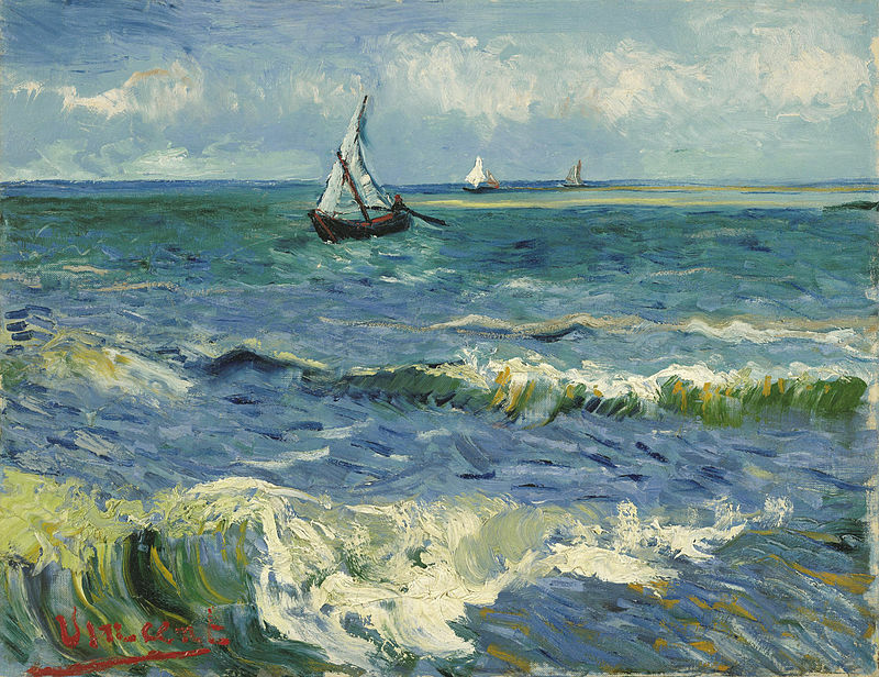 Oil Painting repro Vincent van Gogh ​Seascape near Les Saintes-Maries-de-la-Mer
