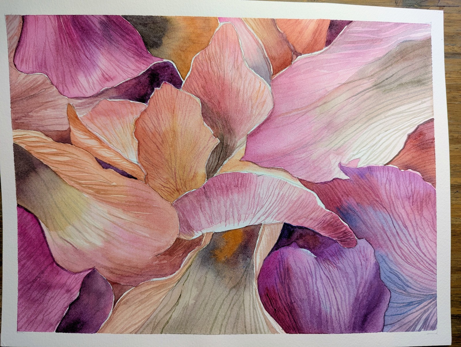 Original Watercolor Painting 12″x 9″ Petals