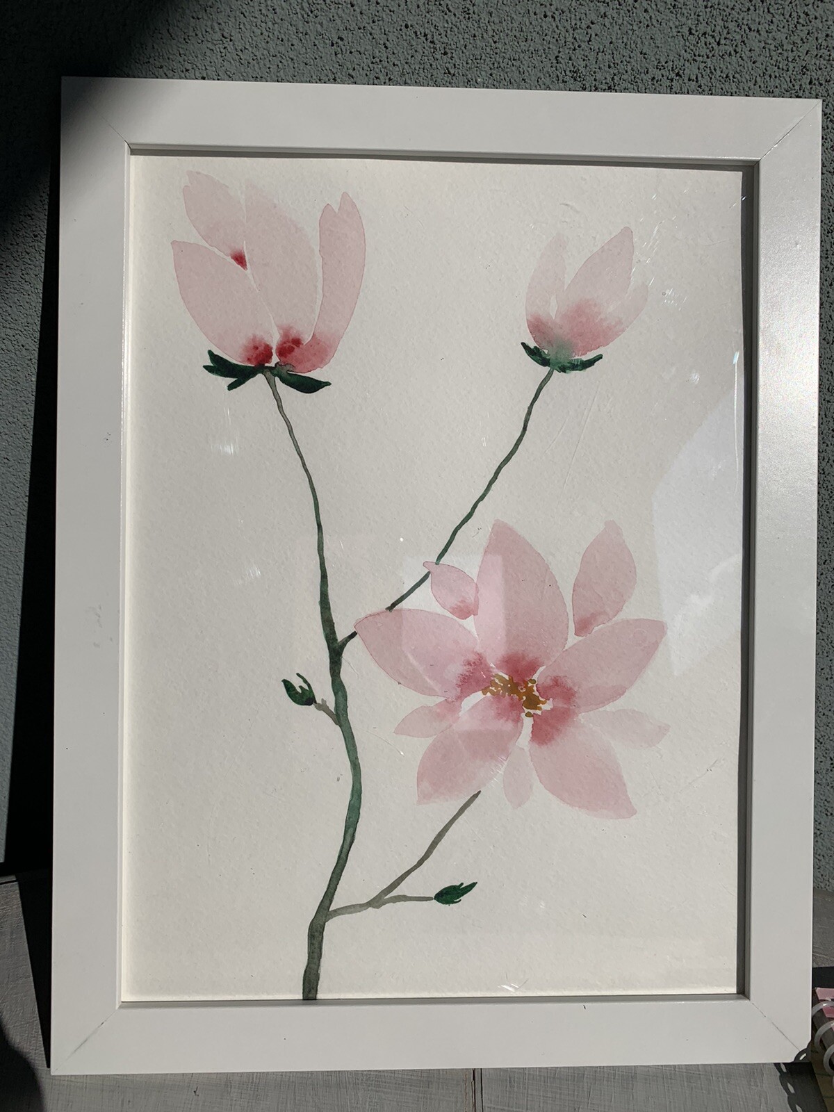 Magnolia watercolor original painting! Botanical wall art.Nature watercolor.