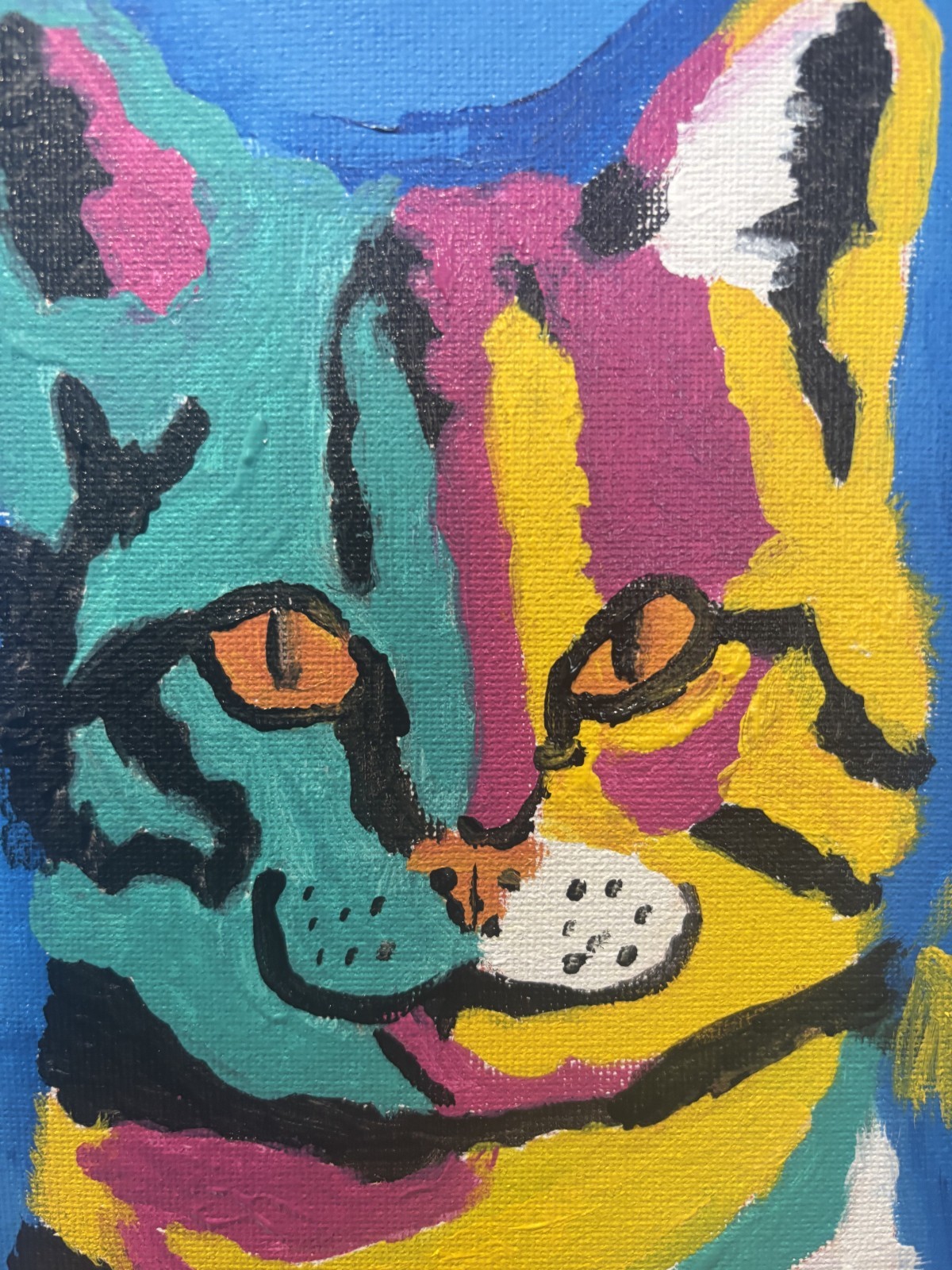 Max the Cat: Original Acrylic Pet Painting 11×14 Canvas