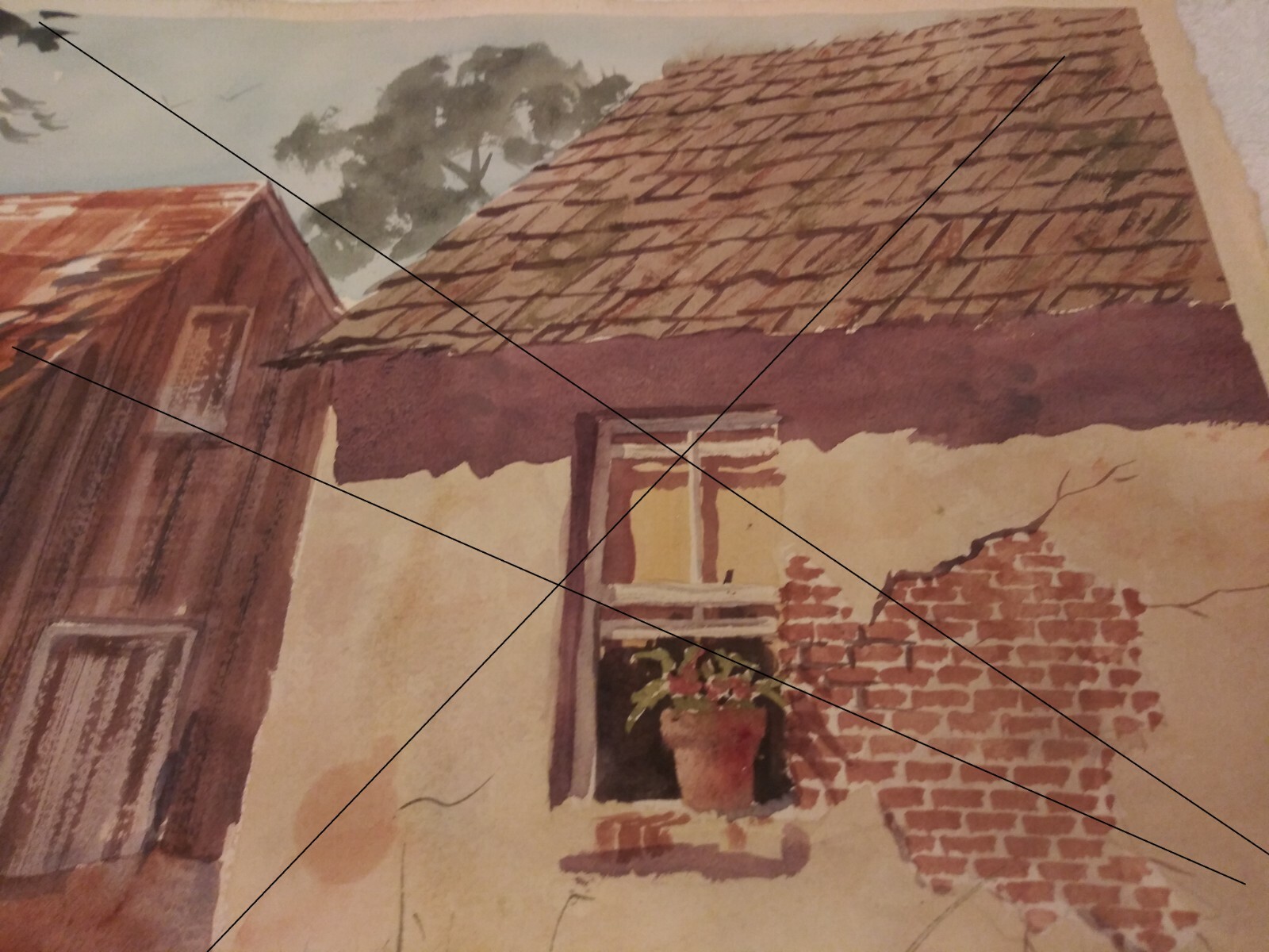 Authenticate J. Robert Burnell Painting, Watercolor, Landscape w/ Barn, Virginia