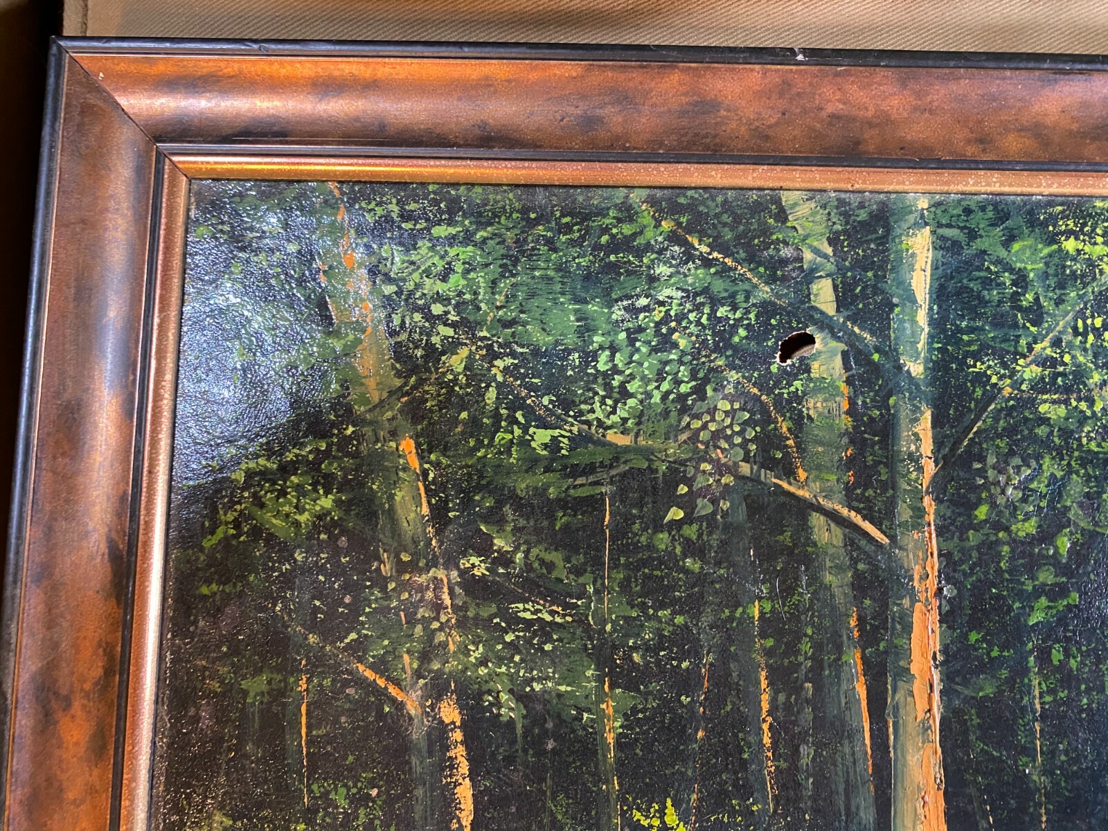 Superb Victor Shearer (1872 -1951) «1939 Landscape Scene» Oil Painting – Framed