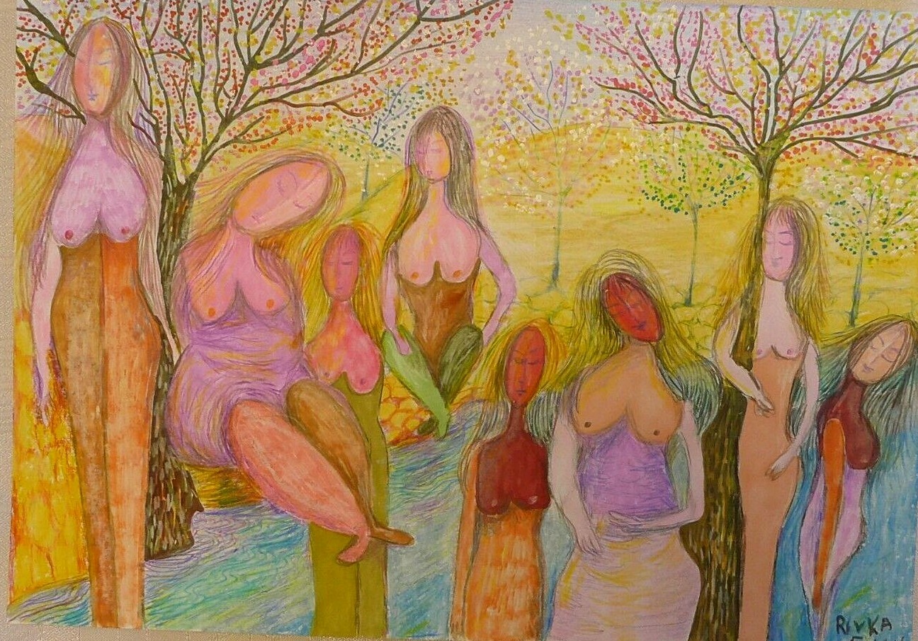 Original Painting13 X 9 Inch Water Color+Pencils On Paper Directly From Artist
