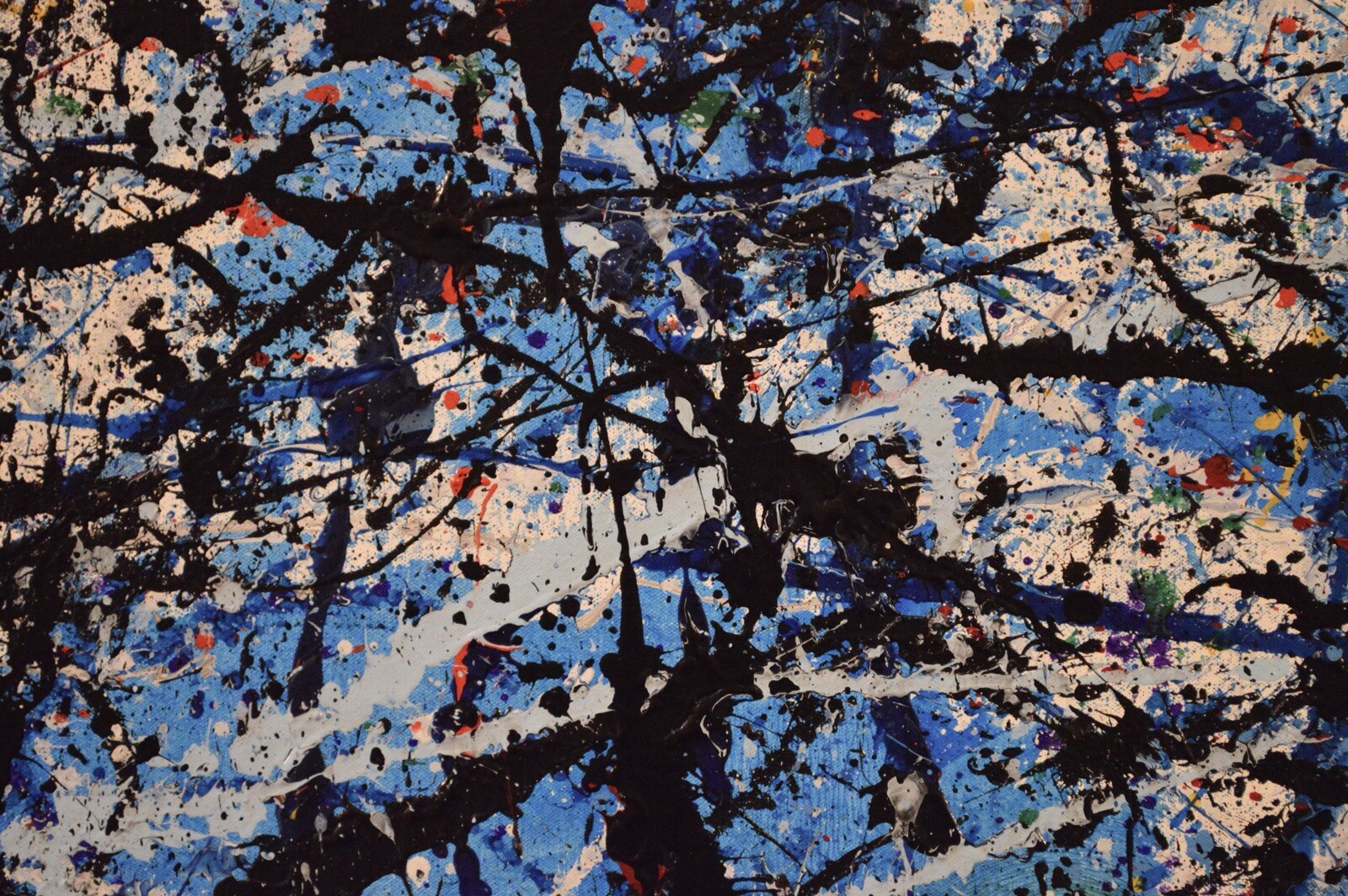 Pollock/Richter style Professional Painting 81” X 62”(6ft 9in)Abstract Modern XL