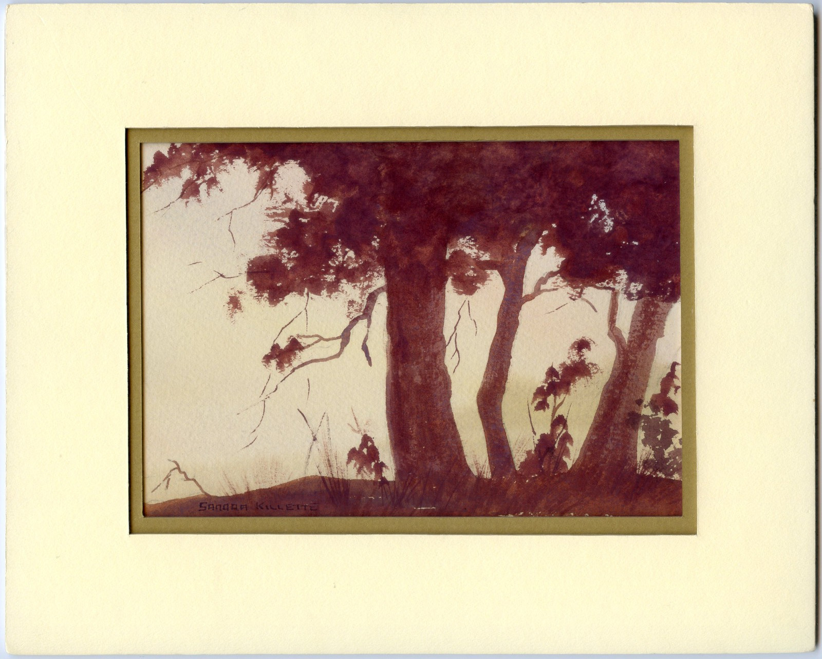 Original Watercolor Painting – Art by Sandra Killette – matted