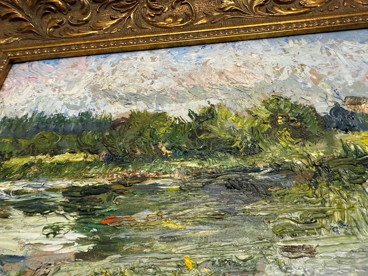 Original Oil Painting on Cardboard 2011 – Serenity/Calm – Signed Art 52×23 cm