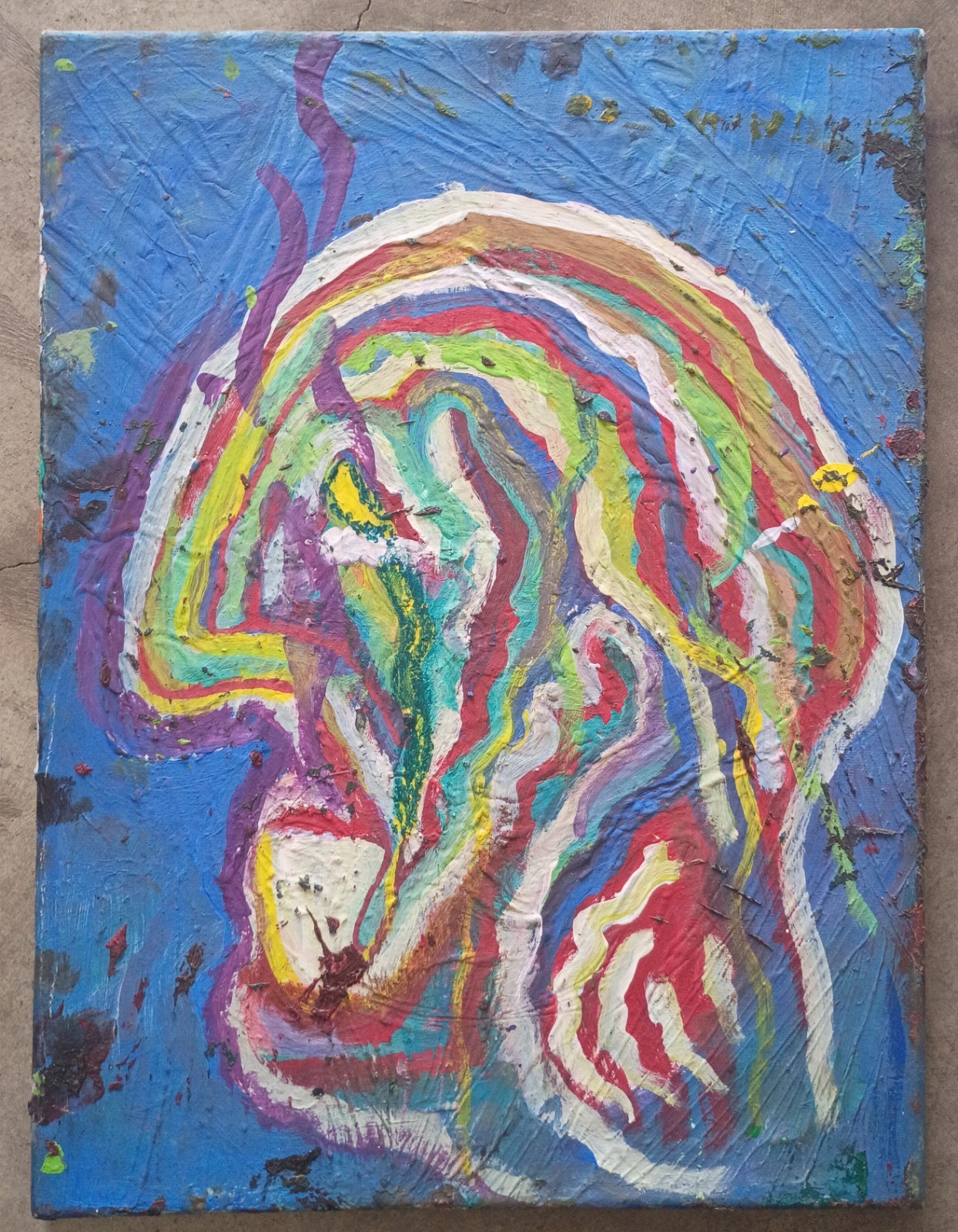 Abstract Face Painting, Unframed Single Piece