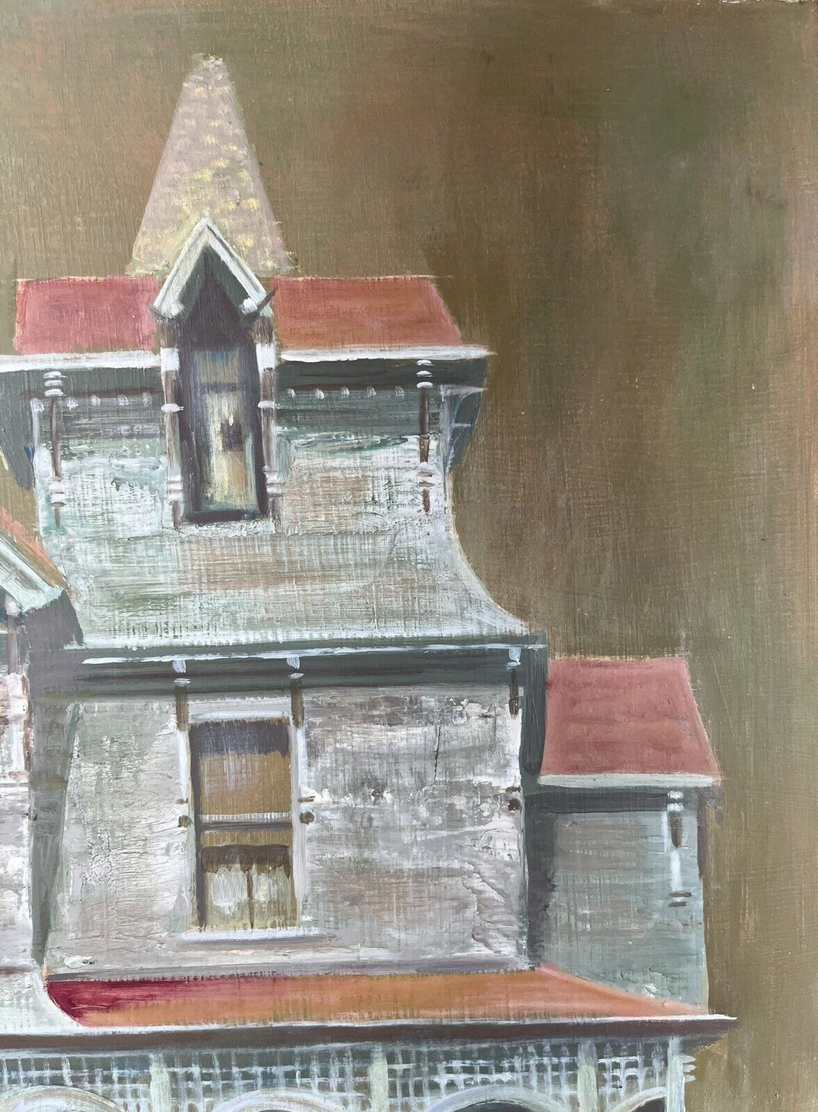 ISAIAH DAVIS DURHAM VIRGINIA ANTIQUE VICTORIAN HAUNTED BATES HOUSE PAINTING