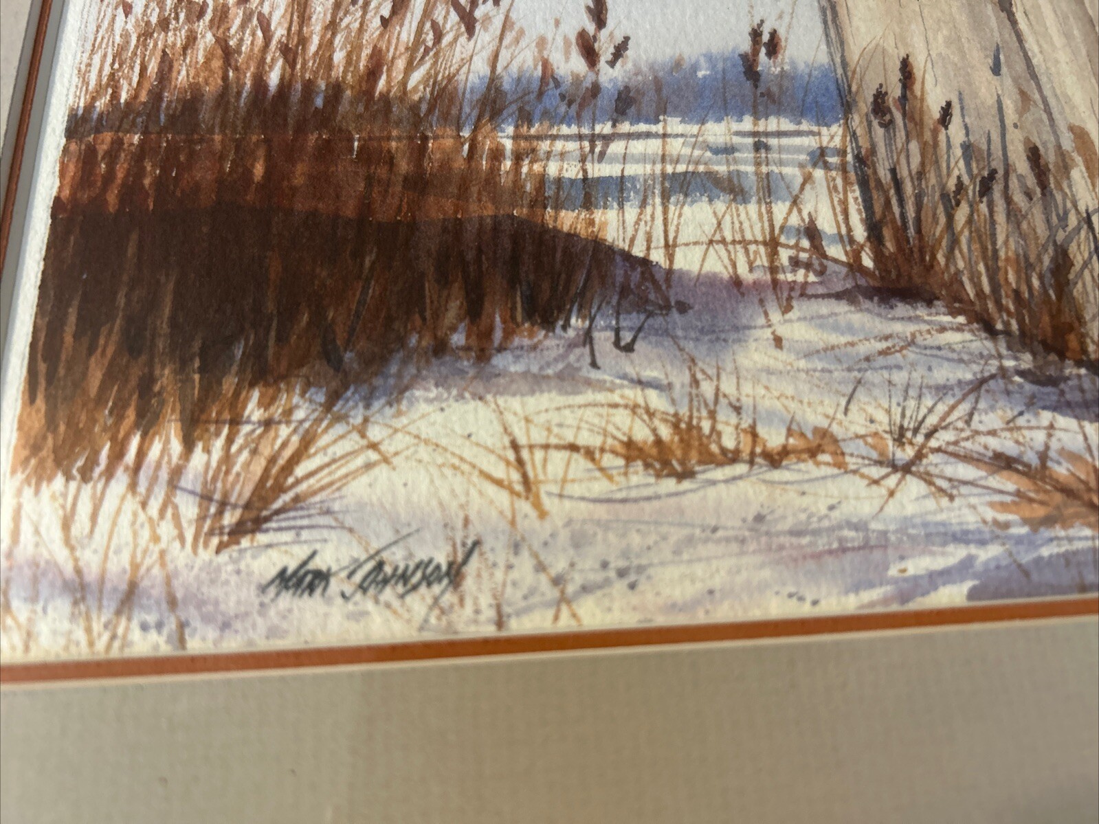 MARK JOHNSON ORIGINAL LANDSCAPEWATER COLOR PAINTING