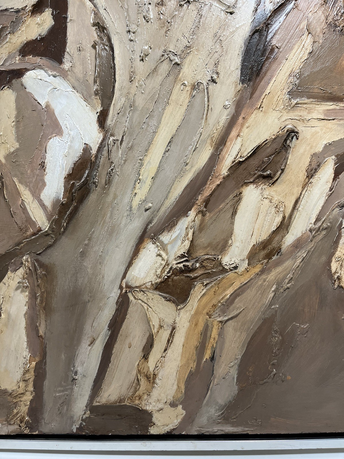 KLEIN ABSTRACT EXPRESSIONIST MID CENTURY MODERN MCM MODERNISM VINTAGE PAINTING