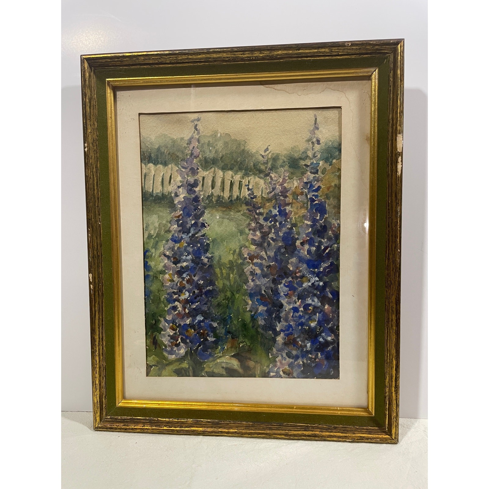 Original Signed Watercolor Landscape Impressionist Botanical Still Life Wall Art