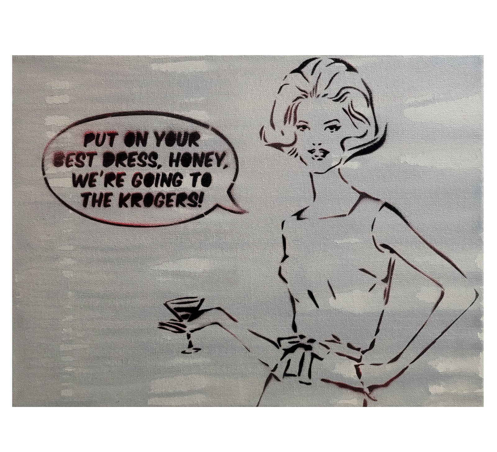 Kroger Painting, Georgia Art, Mid Century art, graffiti, street art painting