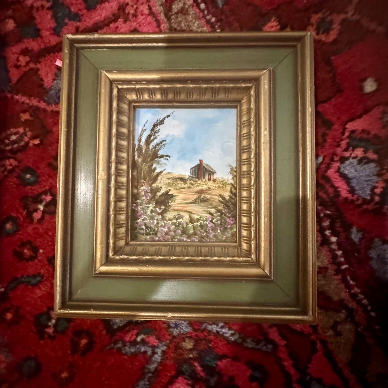 oil on board, landscape painting 5 x 8 great condition nature
