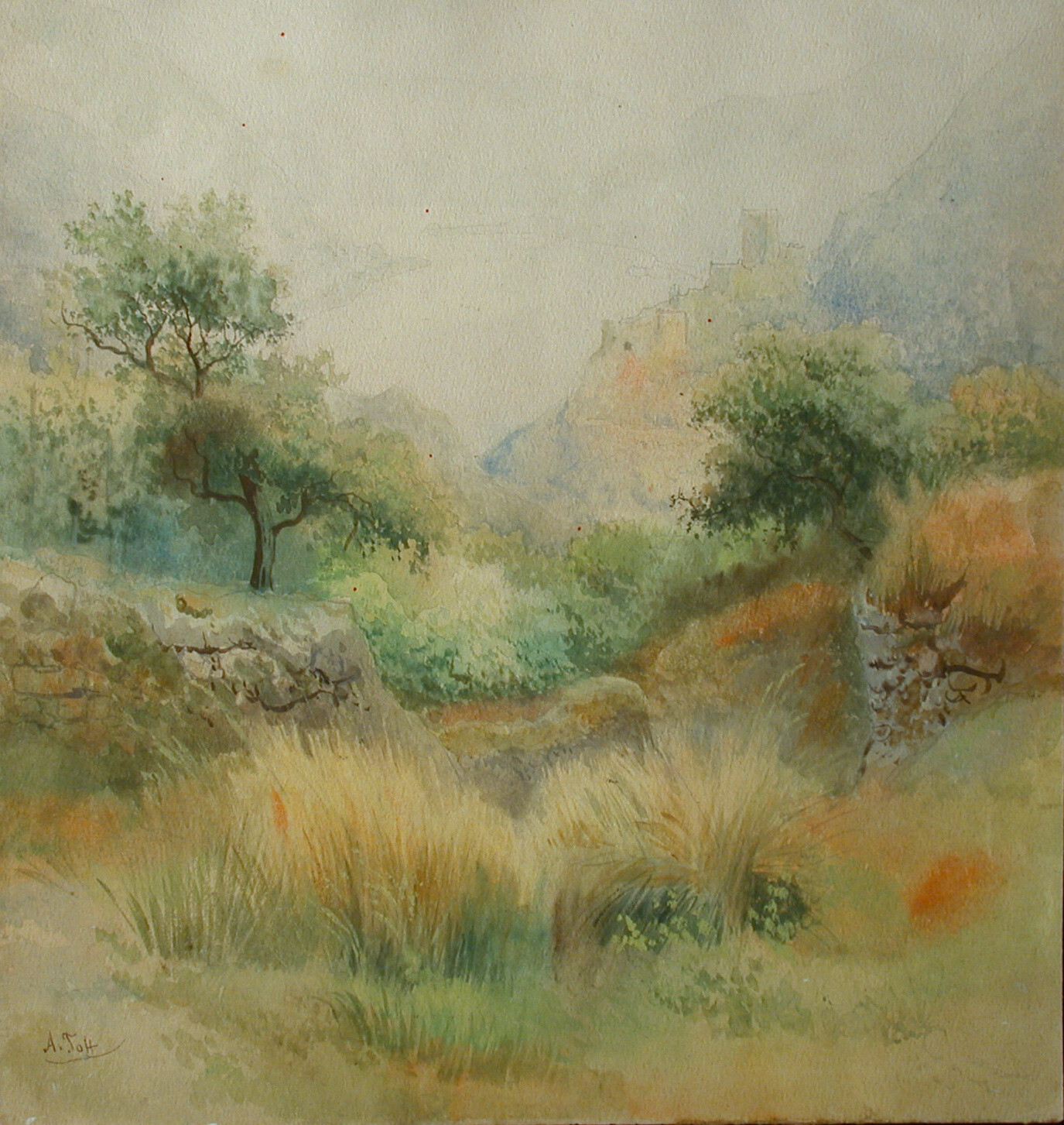 Alois TOTT (1870-1939) ruin rear building in Spitz an der Donau-Wachau