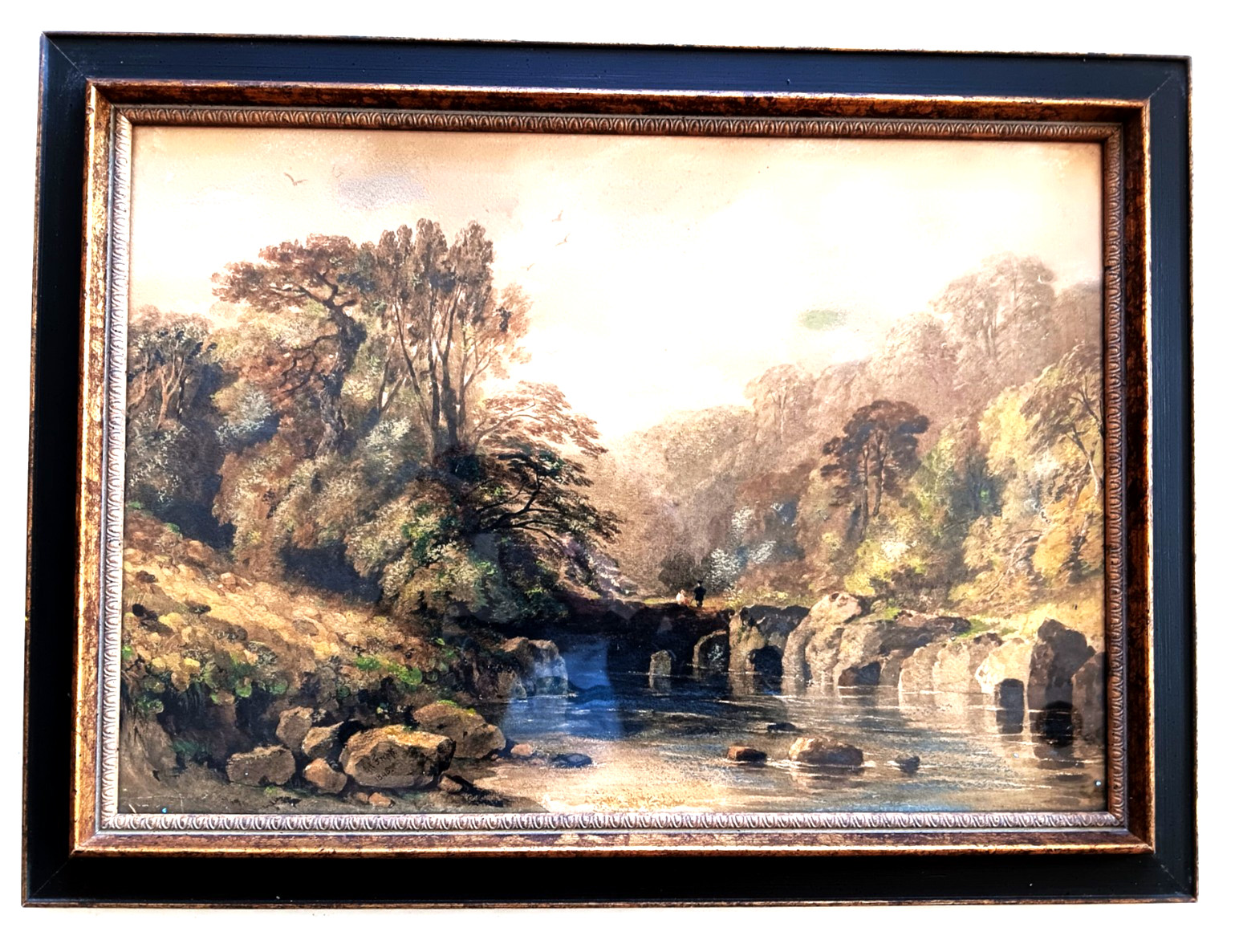 Listed British Artist – GEORGE ARTHUR FRIPP (1813-1896) W/C – 20″x14″. Signed