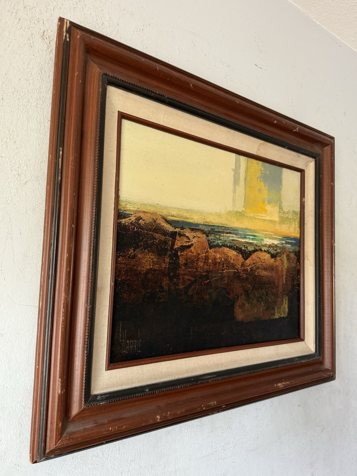 LAWRENCE HARRIS VINTAGE MODERN ABSTRACT LANDSCAPE OIL PAINTING COLORADO SPRINGS