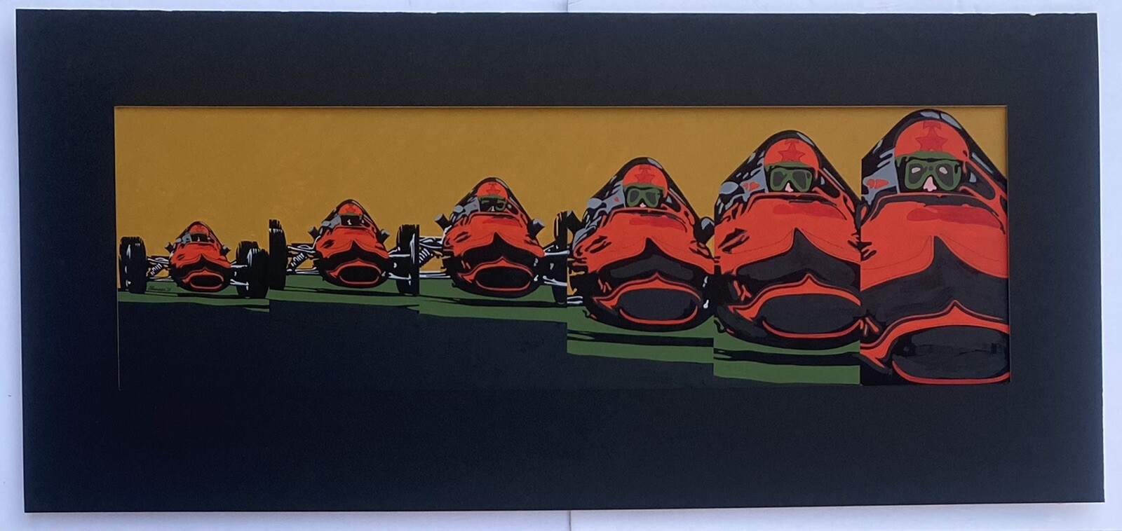 Clauser 1970’s Vintage Sport Car Racing Retro Pop Art MOD Illustration Painting