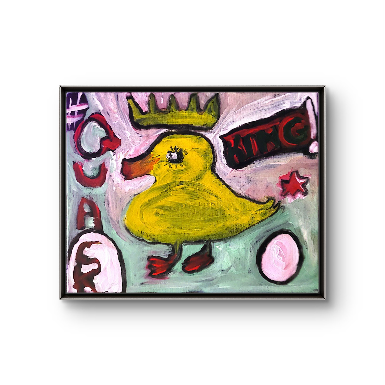 Duckling Not Basquiat Inspired Abstract Acrylic At Painting 11×14