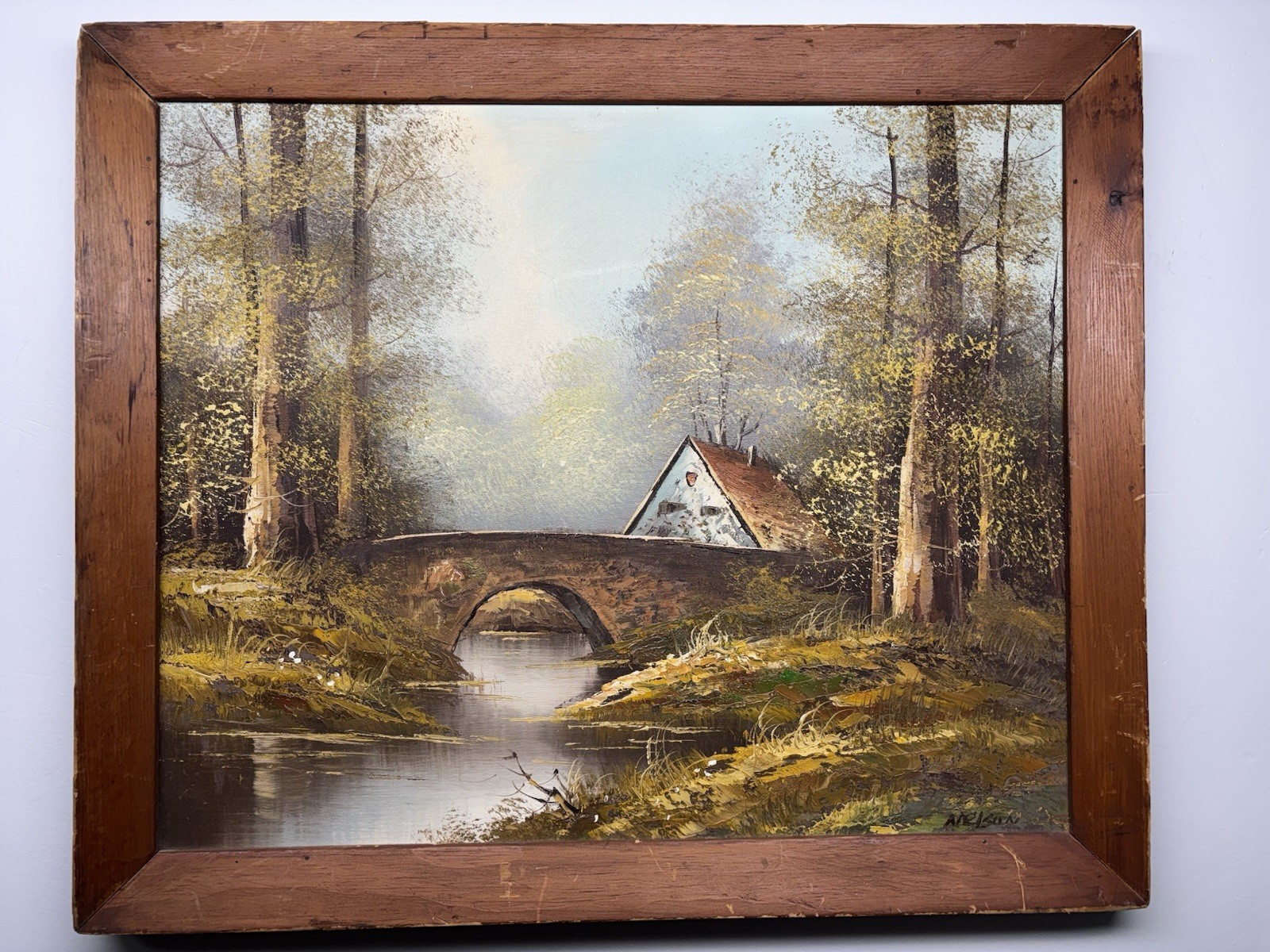 EXTRAORDINARY 1950s NELSON LANDSCAPE, oil, canvas