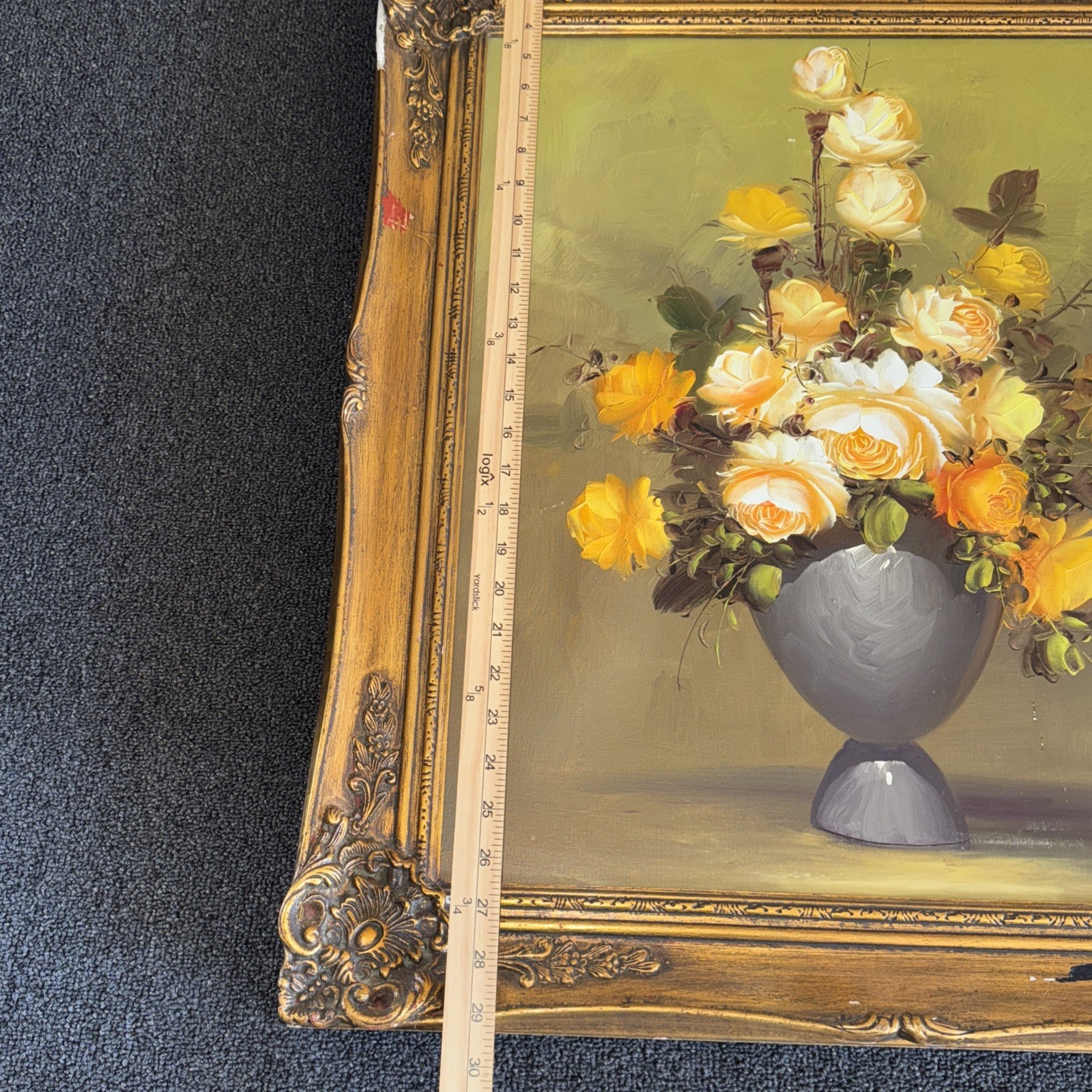 Original Painting By Ann Julia Rant Signed Flowers In Vase Still Life On Canvas