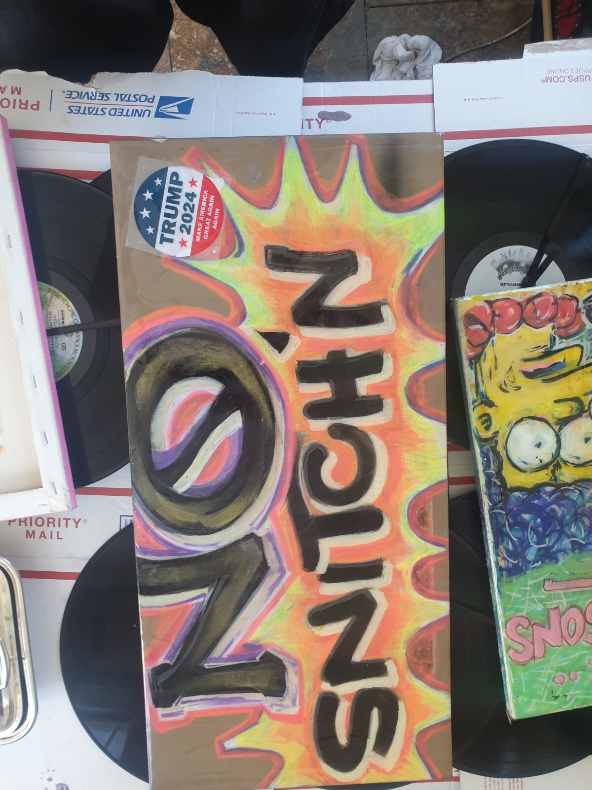 🎨¡NO SNITCHING!🎨AcrylicPaintingBy FraerockS(Mia,Fl)onWoodWithEpoxy. blacklight