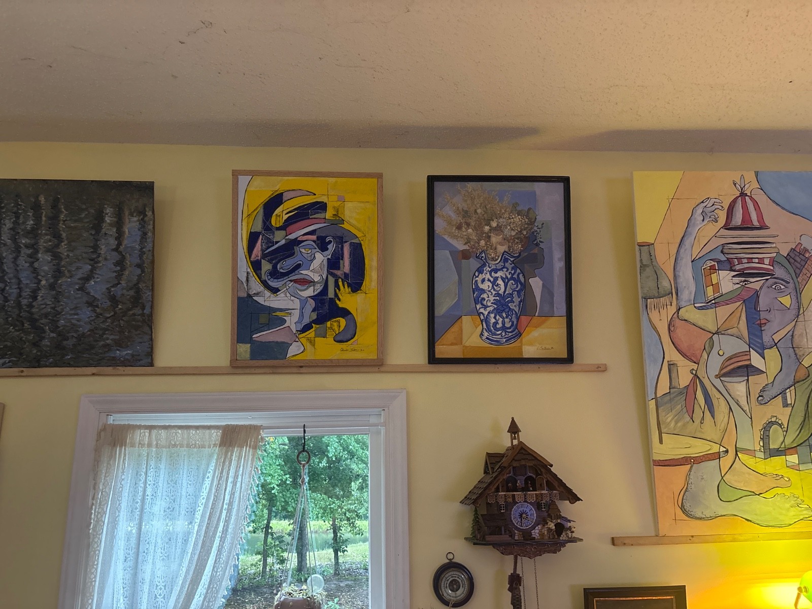original cubism expressionism oil painting on canvas signed 18 x 24 inch