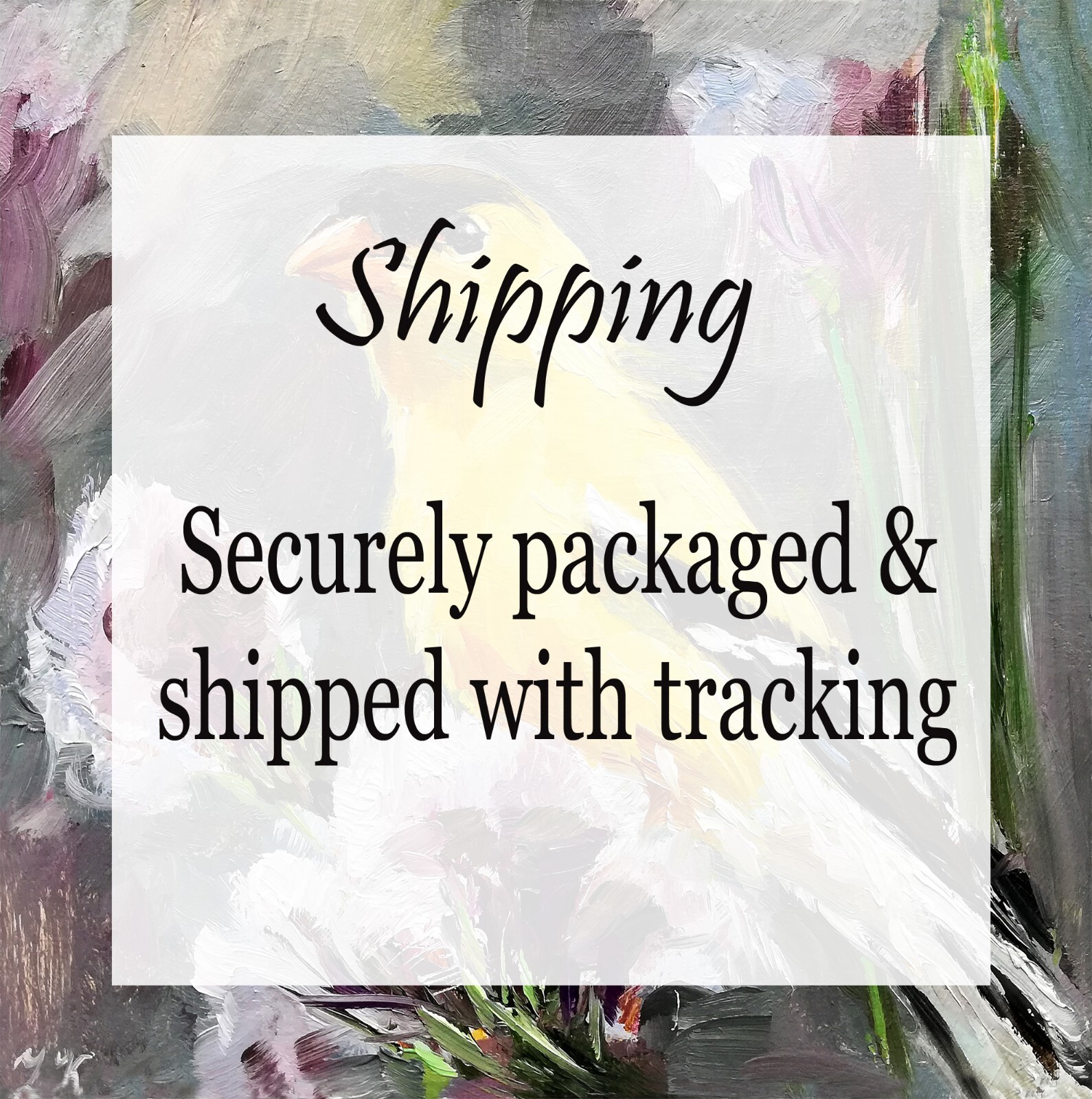 Original Oil Painting Hummingbird Bird Art Floral Branch Wall Decor 4×6″
