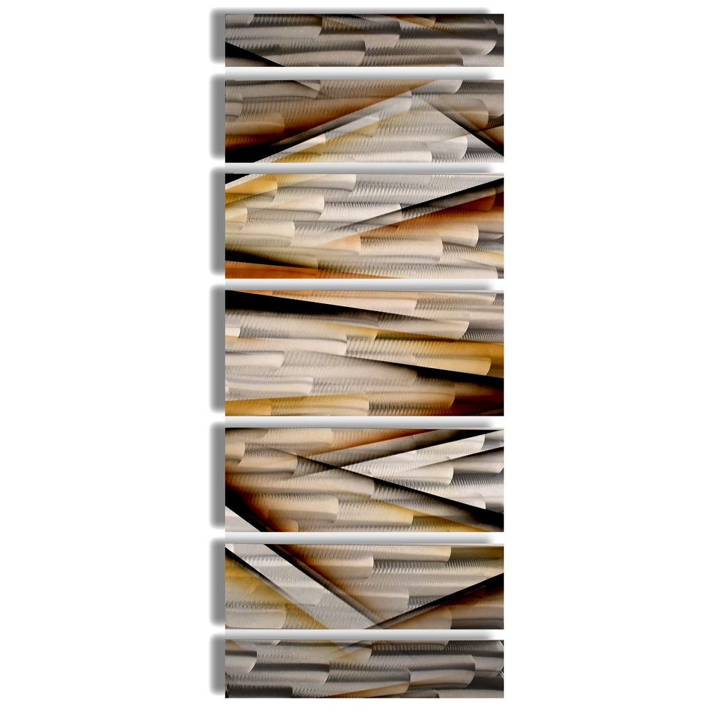 Modern Contemporary Abstract Metal Wall Art Sculpture Brown Painting Home Decor